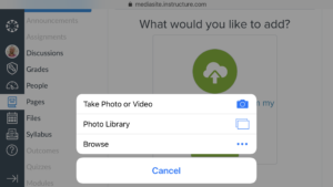 Choose location of Video from Phone