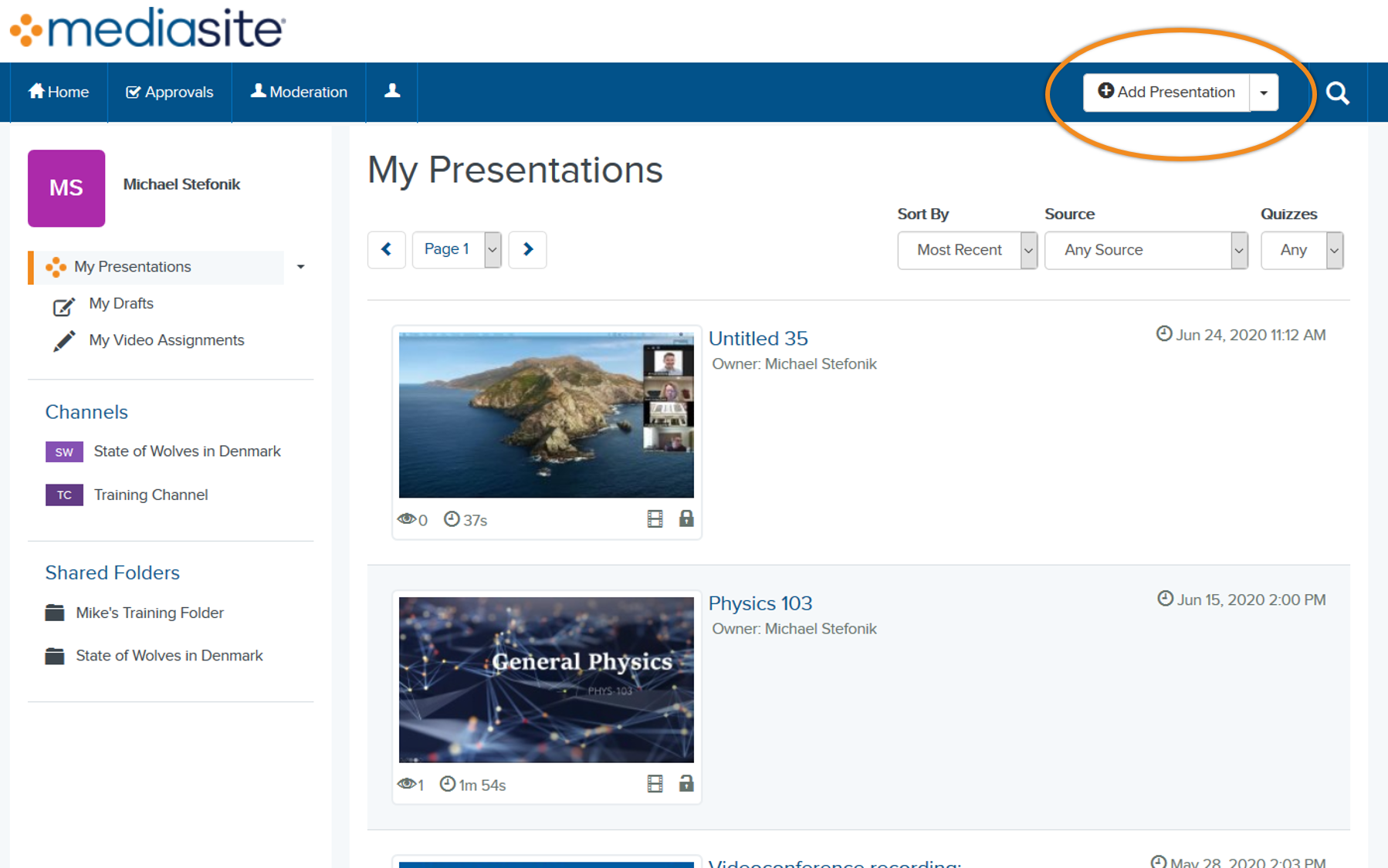 Sign in to My Mediasite → Installation process for Windows Mediasite U